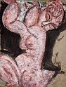 MODIGLIANI AMEDEO (1884-1920) - nude-caryatid